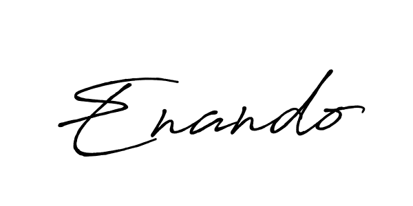 Use a signature maker to create a handwritten signature online. With this signature software, you can design (Antro_Vectra_Bolder) your own signature for name Enando. Enando signature style 7 images and pictures png