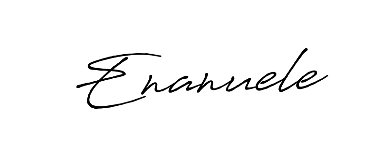 Use a signature maker to create a handwritten signature online. With this signature software, you can design (Antro_Vectra_Bolder) your own signature for name Enanuele. Enanuele signature style 7 images and pictures png