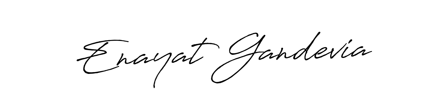 It looks lik you need a new signature style for name Enayat Gandevia. Design unique handwritten (Antro_Vectra_Bolder) signature with our free signature maker in just a few clicks. Enayat Gandevia signature style 7 images and pictures png