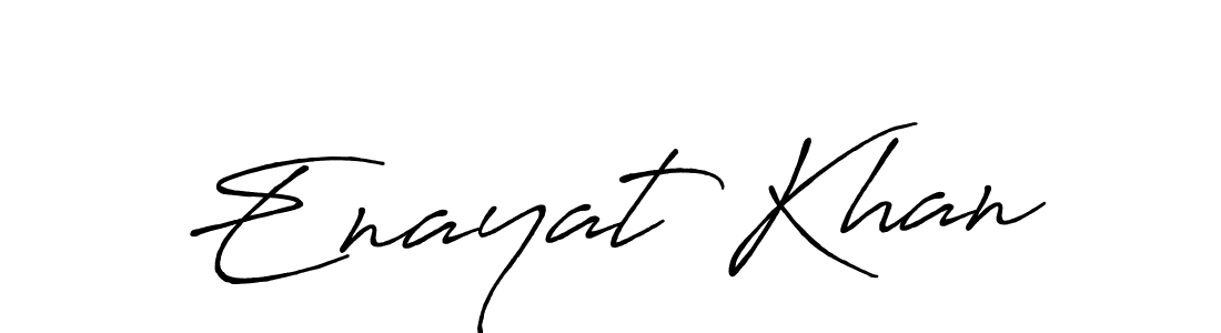 Make a beautiful signature design for name Enayat Khan. With this signature (Antro_Vectra_Bolder) style, you can create a handwritten signature for free. Enayat Khan signature style 7 images and pictures png