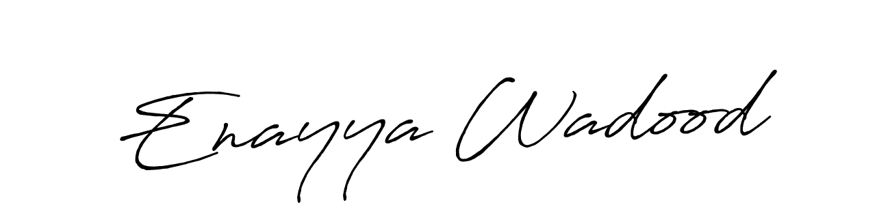 Make a beautiful signature design for name Enayya Wadood. Use this online signature maker to create a handwritten signature for free. Enayya Wadood signature style 7 images and pictures png