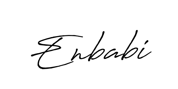 Also we have Enbabi name is the best signature style. Create professional handwritten signature collection using Antro_Vectra_Bolder autograph style. Enbabi signature style 7 images and pictures png
