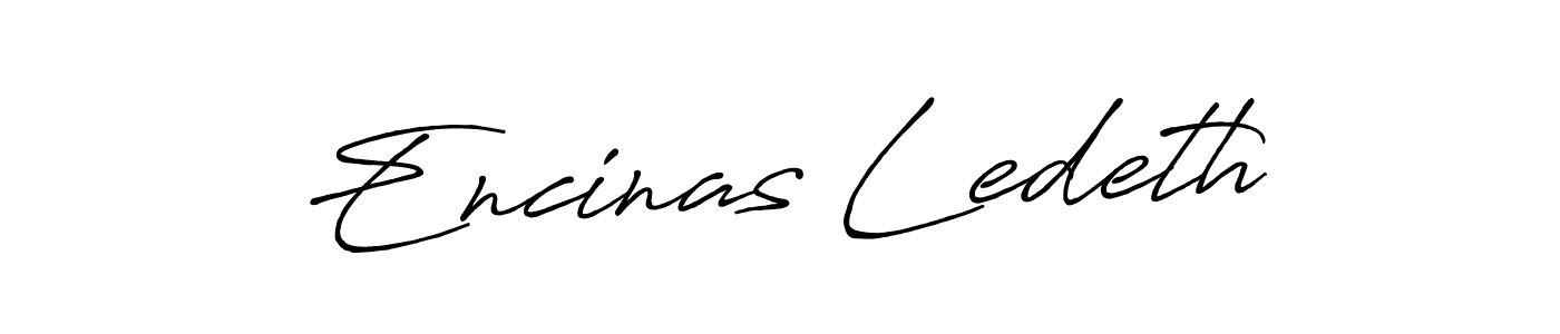 Create a beautiful signature design for name Encinas Ledeth. With this signature (Antro_Vectra_Bolder) fonts, you can make a handwritten signature for free. Encinas Ledeth signature style 7 images and pictures png