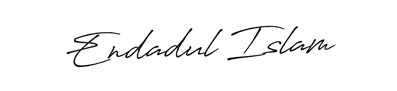 How to make Endadul Islam signature? Antro_Vectra_Bolder is a professional autograph style. Create handwritten signature for Endadul Islam name. Endadul Islam signature style 7 images and pictures png