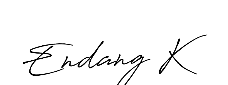 Design your own signature with our free online signature maker. With this signature software, you can create a handwritten (Antro_Vectra_Bolder) signature for name Endang K. Endang K signature style 7 images and pictures png