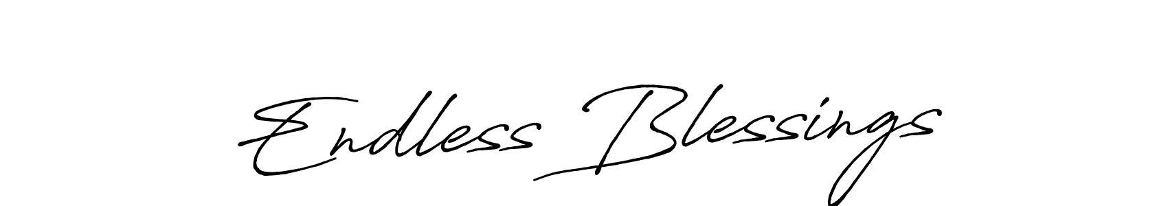 Design your own signature with our free online signature maker. With this signature software, you can create a handwritten (Antro_Vectra_Bolder) signature for name Endless Blessings. Endless Blessings signature style 7 images and pictures png