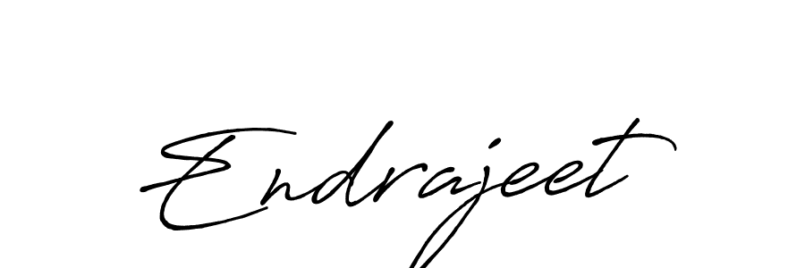 Make a beautiful signature design for name Endrajeet. With this signature (Antro_Vectra_Bolder) style, you can create a handwritten signature for free. Endrajeet signature style 7 images and pictures png