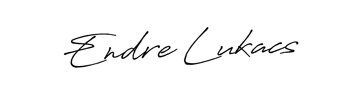 Make a beautiful signature design for name Endre Lukacs. With this signature (Antro_Vectra_Bolder) style, you can create a handwritten signature for free. Endre Lukacs signature style 7 images and pictures png