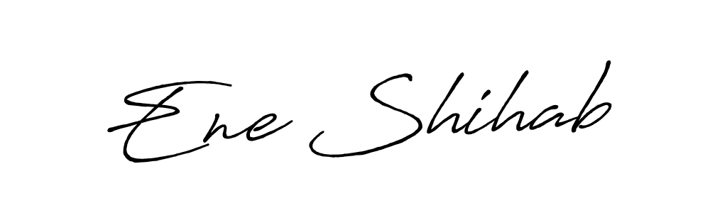 How to make Ene Shihab signature? Antro_Vectra_Bolder is a professional autograph style. Create handwritten signature for Ene Shihab name. Ene Shihab signature style 7 images and pictures png