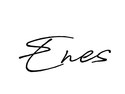 How to make Enes signature? Antro_Vectra_Bolder is a professional autograph style. Create handwritten signature for Enes name. Enes signature style 7 images and pictures png