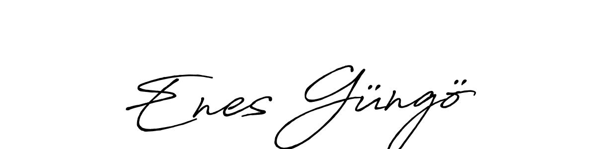 Make a beautiful signature design for name Enes Güngö. With this signature (Antro_Vectra_Bolder) style, you can create a handwritten signature for free. Enes Güngö signature style 7 images and pictures png