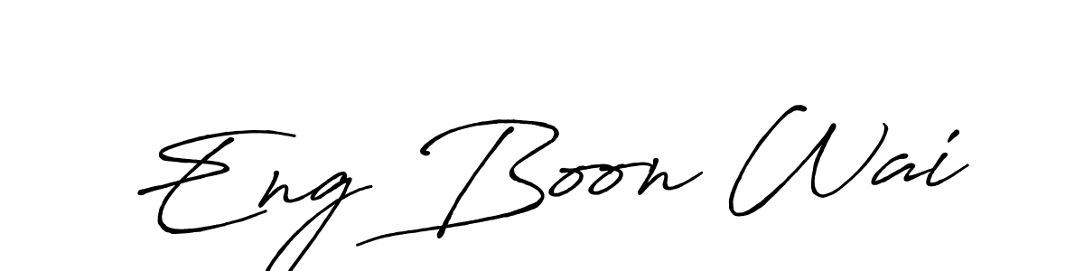 Use a signature maker to create a handwritten signature online. With this signature software, you can design (Antro_Vectra_Bolder) your own signature for name Eng Boon Wai. Eng Boon Wai signature style 7 images and pictures png