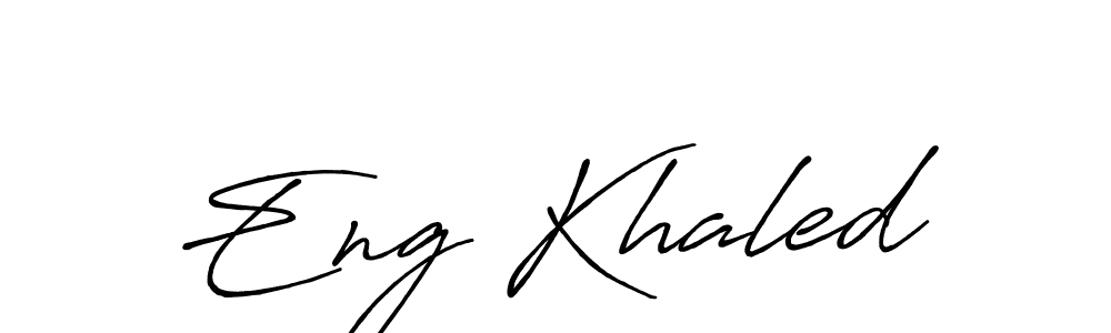 Also You can easily find your signature by using the search form. We will create Eng Khaled name handwritten signature images for you free of cost using Antro_Vectra_Bolder sign style. Eng Khaled signature style 7 images and pictures png