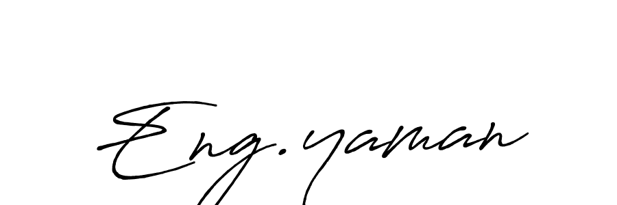 Use a signature maker to create a handwritten signature online. With this signature software, you can design (Antro_Vectra_Bolder) your own signature for name Eng.yaman. Eng.yaman signature style 7 images and pictures png