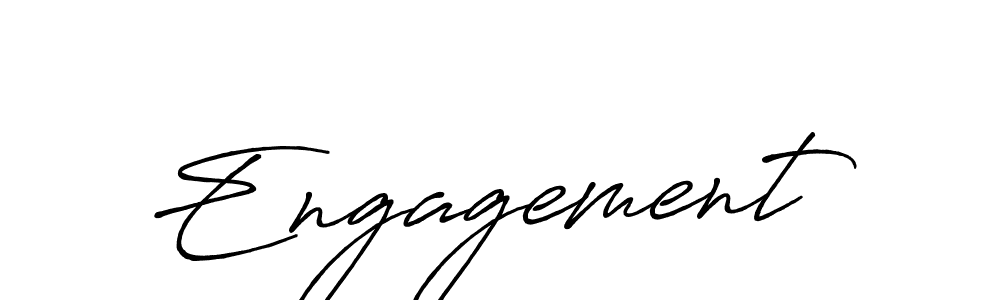 Design your own signature with our free online signature maker. With this signature software, you can create a handwritten (Antro_Vectra_Bolder) signature for name Engagement. Engagement signature style 7 images and pictures png