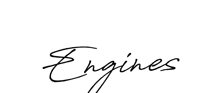 Make a beautiful signature design for name Engines. With this signature (Antro_Vectra_Bolder) style, you can create a handwritten signature for free. Engines signature style 7 images and pictures png