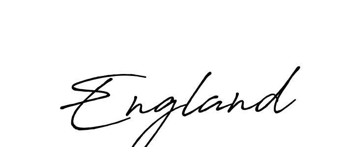 Make a beautiful signature design for name England. With this signature (Antro_Vectra_Bolder) style, you can create a handwritten signature for free. England signature style 7 images and pictures png