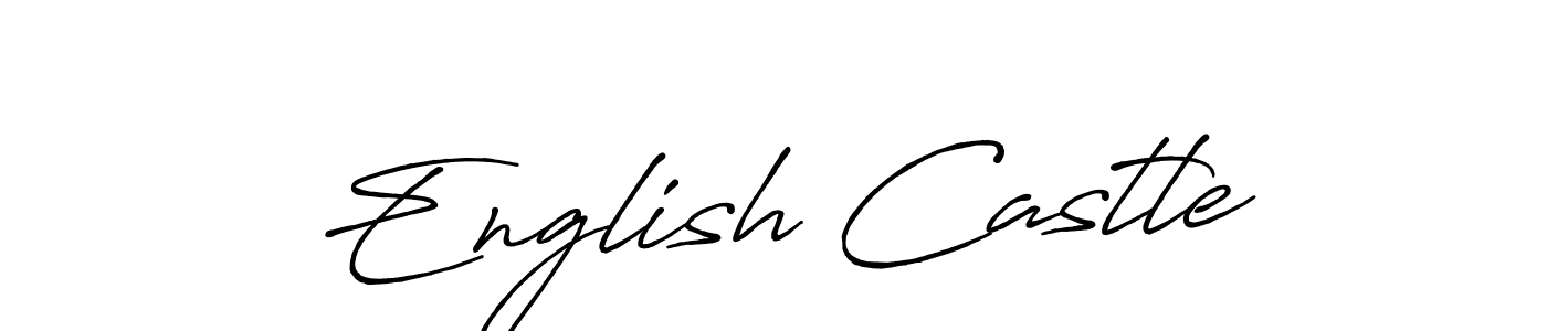 Design your own signature with our free online signature maker. With this signature software, you can create a handwritten (Antro_Vectra_Bolder) signature for name English Castle. English Castle signature style 7 images and pictures png