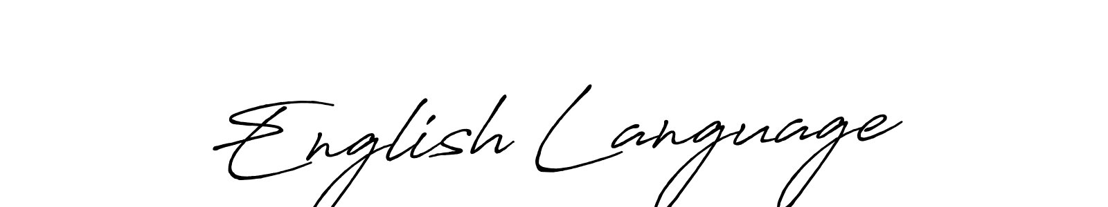 The best way (Antro_Vectra_Bolder) to make a short signature is to pick only two or three words in your name. The name English Language include a total of six letters. For converting this name. English Language signature style 7 images and pictures png