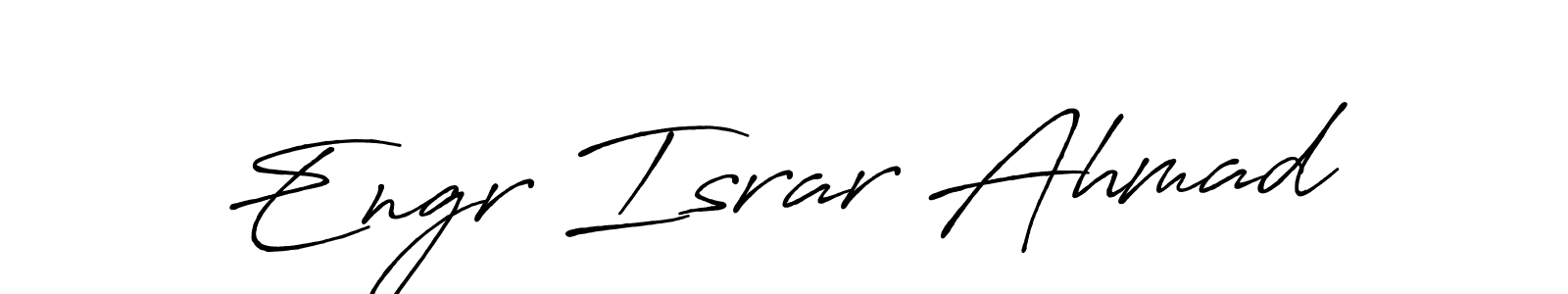 Also we have Engr Israr Ahmad name is the best signature style. Create professional handwritten signature collection using Antro_Vectra_Bolder autograph style. Engr Israr Ahmad signature style 7 images and pictures png