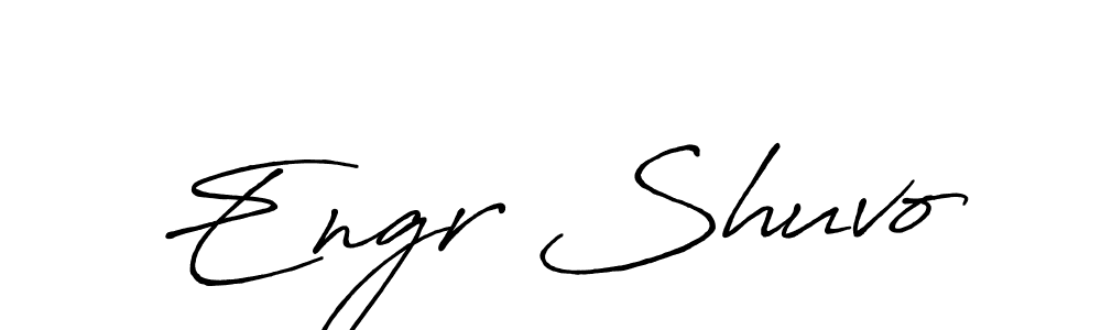The best way (Antro_Vectra_Bolder) to make a short signature is to pick only two or three words in your name. The name Engr Shuvo include a total of six letters. For converting this name. Engr Shuvo signature style 7 images and pictures png