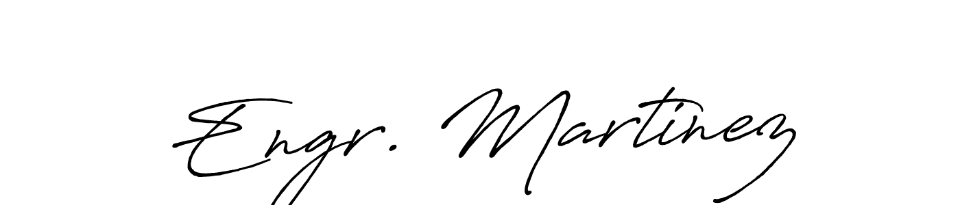 Design your own signature with our free online signature maker. With this signature software, you can create a handwritten (Antro_Vectra_Bolder) signature for name Engr. Martinez. Engr. Martinez signature style 7 images and pictures png