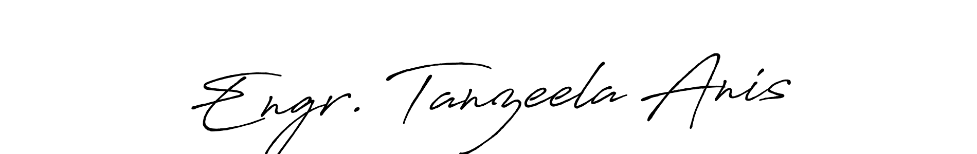 Create a beautiful signature design for name Engr. Tanzeela Anis. With this signature (Antro_Vectra_Bolder) fonts, you can make a handwritten signature for free. Engr. Tanzeela Anis signature style 7 images and pictures png