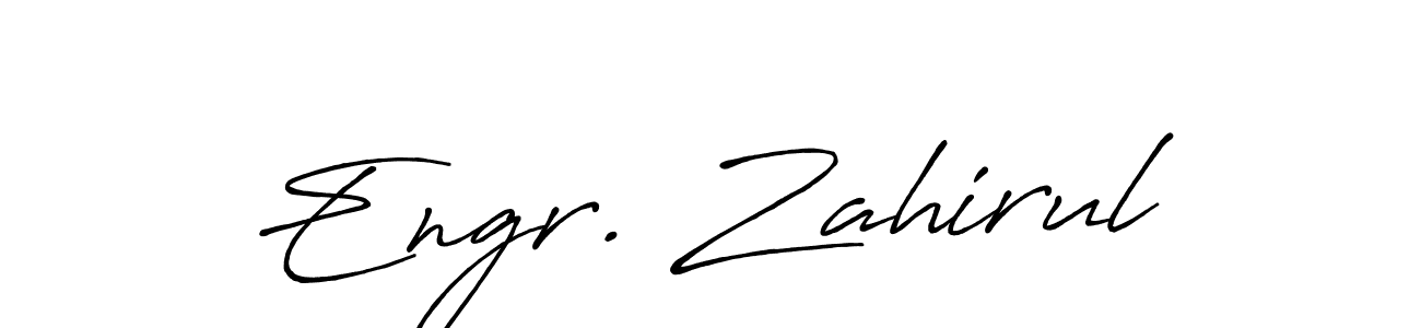 Design your own signature with our free online signature maker. With this signature software, you can create a handwritten (Antro_Vectra_Bolder) signature for name Engr. Zahirul. Engr. Zahirul signature style 7 images and pictures png