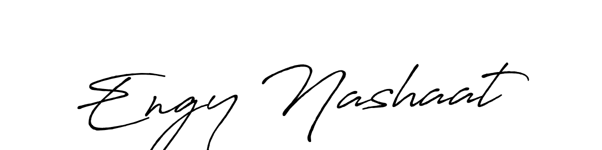 How to make Engy Nashaat name signature. Use Antro_Vectra_Bolder style for creating short signs online. This is the latest handwritten sign. Engy Nashaat signature style 7 images and pictures png