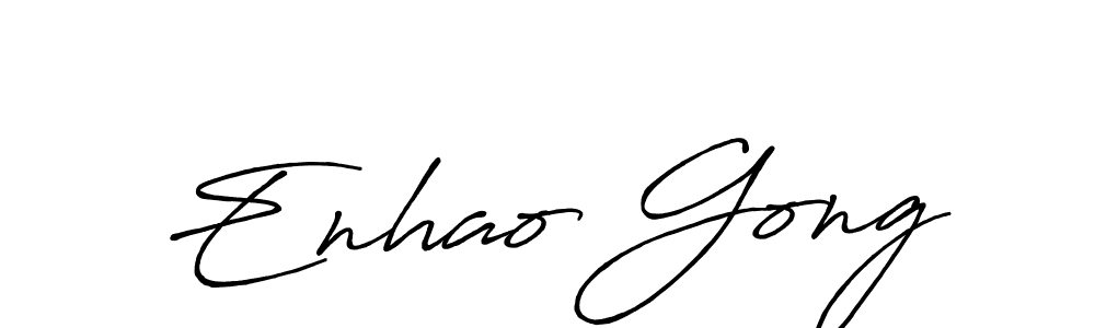 Best and Professional Signature Style for Enhao Gong. Antro_Vectra_Bolder Best Signature Style Collection. Enhao Gong signature style 7 images and pictures png