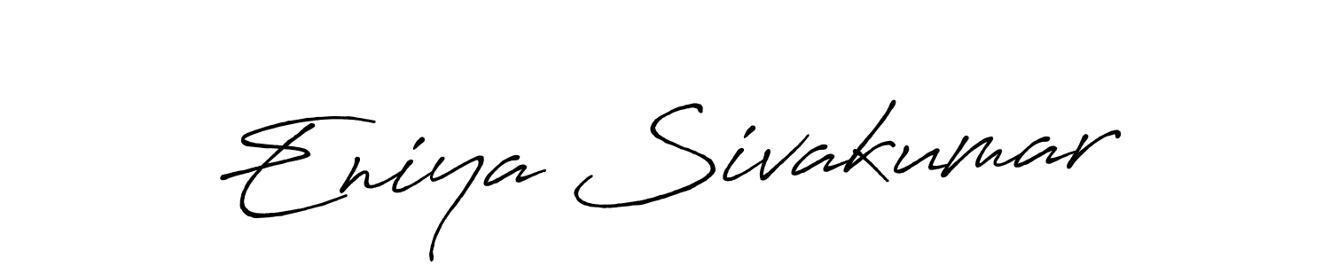 How to make Eniya Sivakumar name signature. Use Antro_Vectra_Bolder style for creating short signs online. This is the latest handwritten sign. Eniya Sivakumar signature style 7 images and pictures png