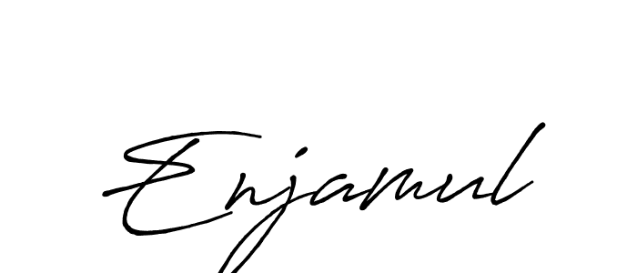 Also we have Enjamul name is the best signature style. Create professional handwritten signature collection using Antro_Vectra_Bolder autograph style. Enjamul signature style 7 images and pictures png