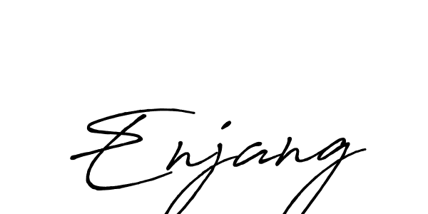 You should practise on your own different ways (Antro_Vectra_Bolder) to write your name (Enjang) in signature. don't let someone else do it for you. Enjang signature style 7 images and pictures png