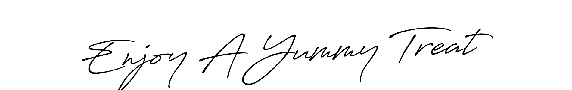 Also we have Enjoy A Yummy Treat name is the best signature style. Create professional handwritten signature collection using Antro_Vectra_Bolder autograph style. Enjoy A Yummy Treat signature style 7 images and pictures png