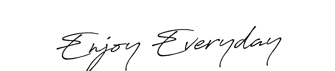 Enjoy Everyday stylish signature style. Best Handwritten Sign (Antro_Vectra_Bolder) for my name. Handwritten Signature Collection Ideas for my name Enjoy Everyday. Enjoy Everyday signature style 7 images and pictures png