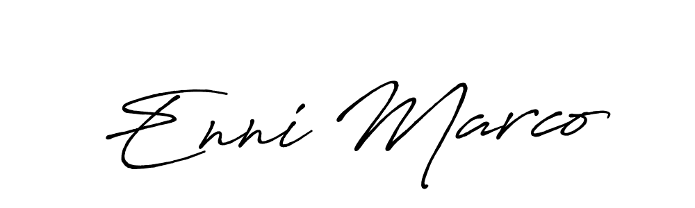 Make a beautiful signature design for name Enni Marco. With this signature (Antro_Vectra_Bolder) style, you can create a handwritten signature for free. Enni Marco signature style 7 images and pictures png