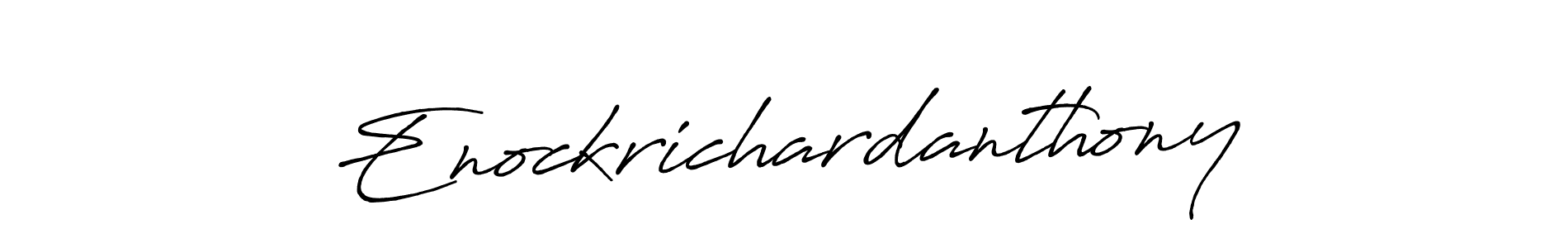 How to make Enockrichardanthony name signature. Use Antro_Vectra_Bolder style for creating short signs online. This is the latest handwritten sign. Enockrichardanthony signature style 7 images and pictures png