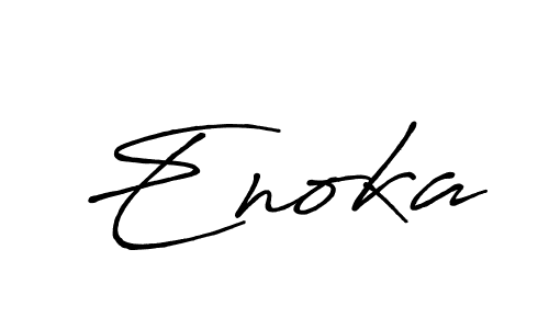 How to make Enoka signature? Antro_Vectra_Bolder is a professional autograph style. Create handwritten signature for Enoka name. Enoka signature style 7 images and pictures png