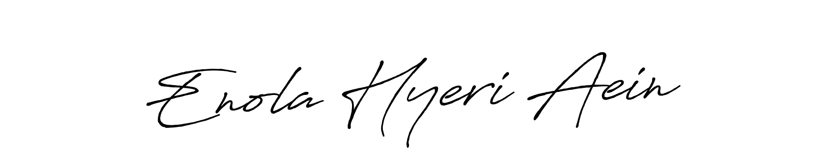 This is the best signature style for the Enola Hyeri Aein name. Also you like these signature font (Antro_Vectra_Bolder). Mix name signature. Enola Hyeri Aein signature style 7 images and pictures png