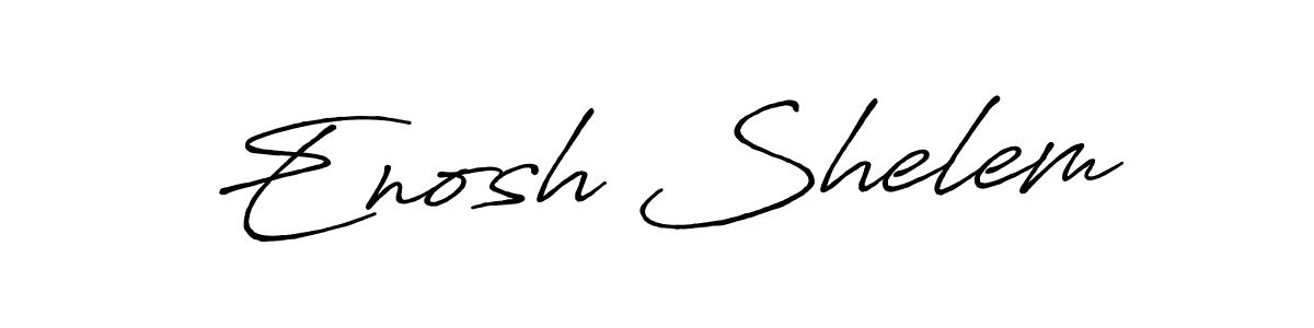 if you are searching for the best signature style for your name Enosh Shelem. so please give up your signature search. here we have designed multiple signature styles  using Antro_Vectra_Bolder. Enosh Shelem signature style 7 images and pictures png