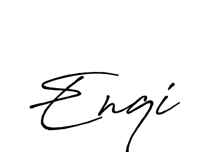 if you are searching for the best signature style for your name Enqi. so please give up your signature search. here we have designed multiple signature styles  using Antro_Vectra_Bolder. Enqi signature style 7 images and pictures png