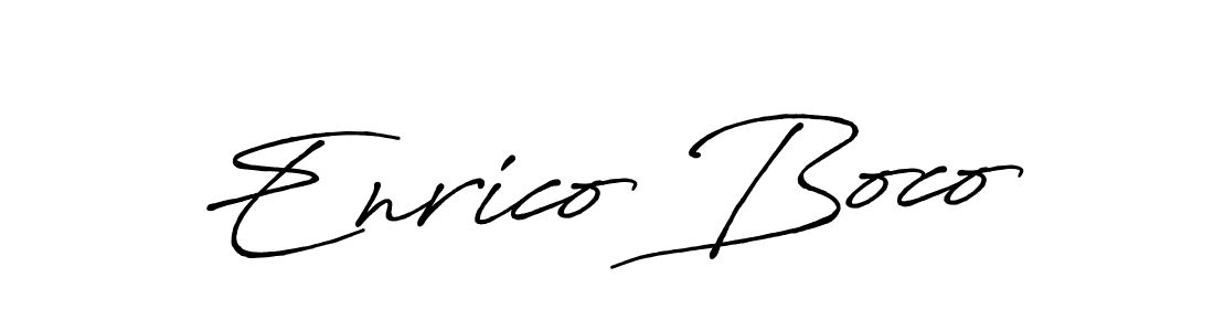 The best way (Antro_Vectra_Bolder) to make a short signature is to pick only two or three words in your name. The name Enrico Boco include a total of six letters. For converting this name. Enrico Boco signature style 7 images and pictures png