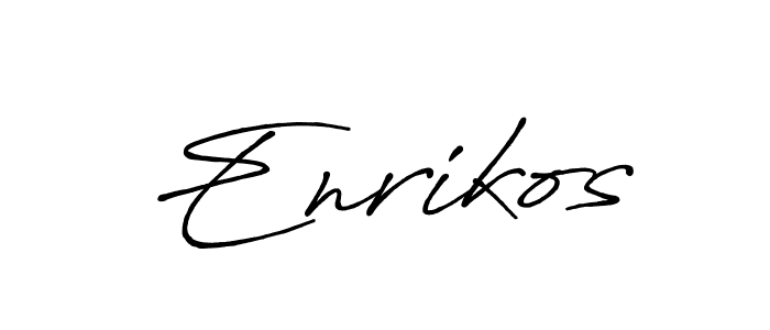 You should practise on your own different ways (Antro_Vectra_Bolder) to write your name (Enrikos) in signature. don't let someone else do it for you. Enrikos signature style 7 images and pictures png