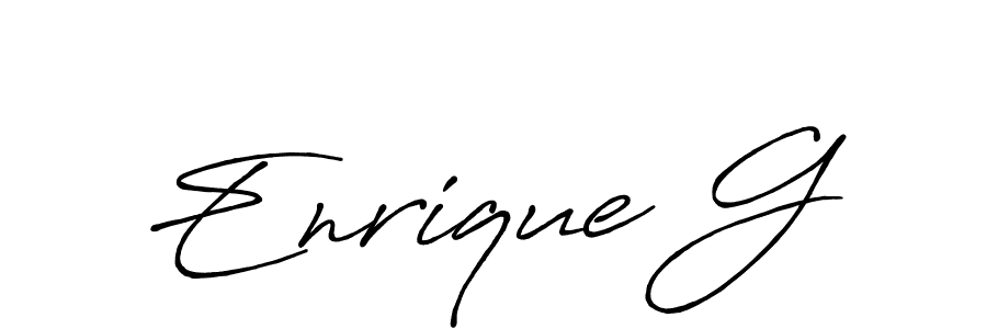 Antro_Vectra_Bolder is a professional signature style that is perfect for those who want to add a touch of class to their signature. It is also a great choice for those who want to make their signature more unique. Get Enrique G name to fancy signature for free. Enrique G signature style 7 images and pictures png