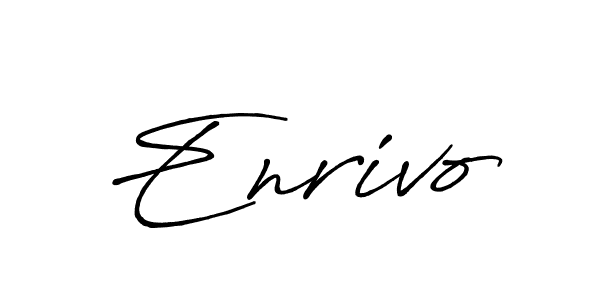 You should practise on your own different ways (Antro_Vectra_Bolder) to write your name (Enrivo) in signature. don't let someone else do it for you. Enrivo signature style 7 images and pictures png