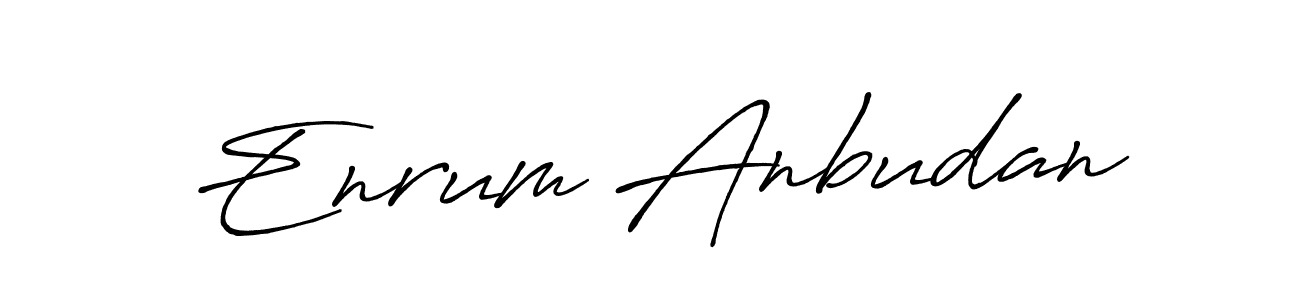 Make a beautiful signature design for name Enrum Anbudan. With this signature (Antro_Vectra_Bolder) style, you can create a handwritten signature for free. Enrum Anbudan signature style 7 images and pictures png