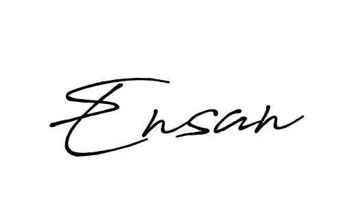Make a beautiful signature design for name Ensan. With this signature (Antro_Vectra_Bolder) style, you can create a handwritten signature for free. Ensan signature style 7 images and pictures png