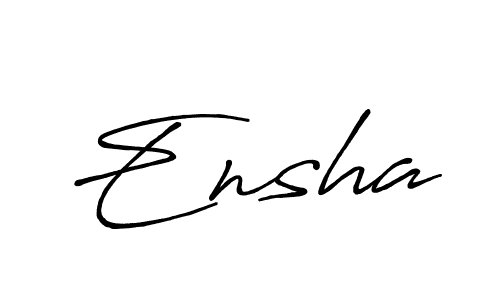 Make a beautiful signature design for name Ensha. With this signature (Antro_Vectra_Bolder) style, you can create a handwritten signature for free. Ensha signature style 7 images and pictures png