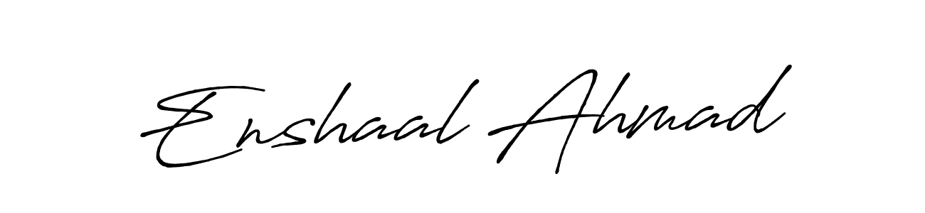 Also we have Enshaal Ahmad name is the best signature style. Create professional handwritten signature collection using Antro_Vectra_Bolder autograph style. Enshaal Ahmad signature style 7 images and pictures png