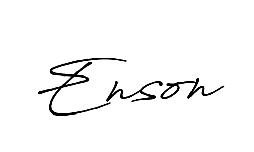 Make a beautiful signature design for name Enson. With this signature (Antro_Vectra_Bolder) style, you can create a handwritten signature for free. Enson signature style 7 images and pictures png